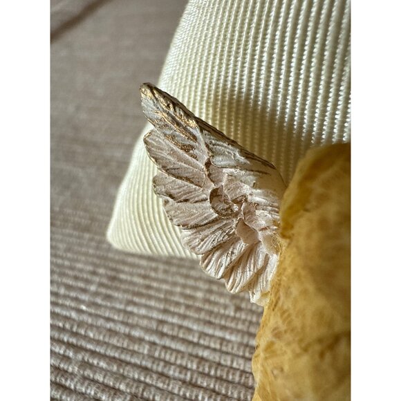 Vintage Angel Dog Canine Brooch  Pin With Wings Golden Accents Memorial - Picture 4 of 13